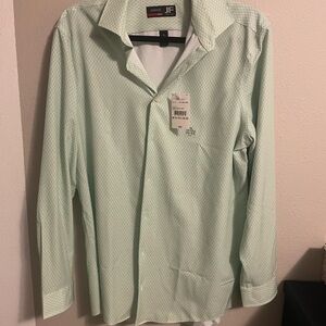 JF J.Ferrar Light Green Dress Shirt